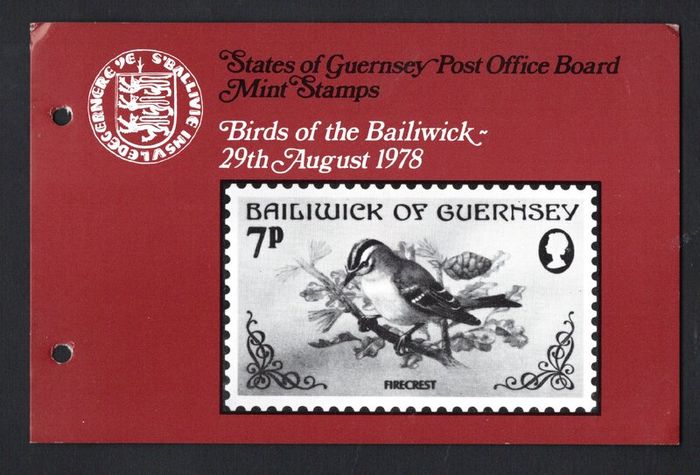 1978 Guernsey Birds of the Bailiwick Commemorative Stamps Presentation Pack