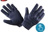 R-Tech Street Men's Black Bikers Leather Gloves - Touch Screen (XXS, XS, S, M, L, XL, XXL, XXXL)