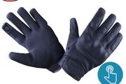 R-Tech Street Men's Black Bikers Leather Gloves - Touch Screen (XXS, XS, S, M, L, XL, XXL, XXXL)