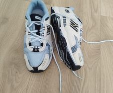 New Balance 980 Size 6 D MX980WN White Blue Athletic Running Sneakers