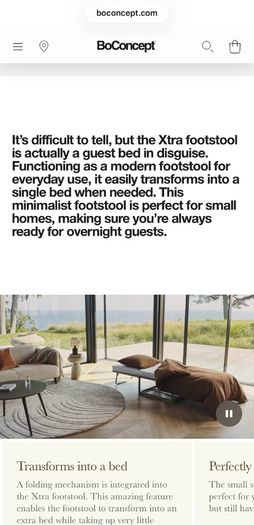BoConcept Xtra foldable bed