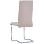 Cantilever Dining Chairs 6 pcs Cappuccino Faux Leather Image 5