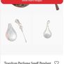 Vintage sterling silver teardrop perfume snuff pendant Image 8