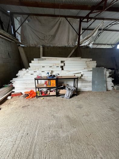 Complete 180 metre run of heavy-duty white PVC ranch fencing