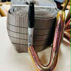 10 ton x 10 metre ratchet strap. 4" wide heavy strap.