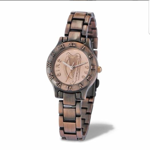 Brand New Irish Year 2000 Brushed Bronze Irish One Pence Ladies Watch