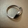 925 Sterling Silver Modern Black & Silver Statement Ring Image 3