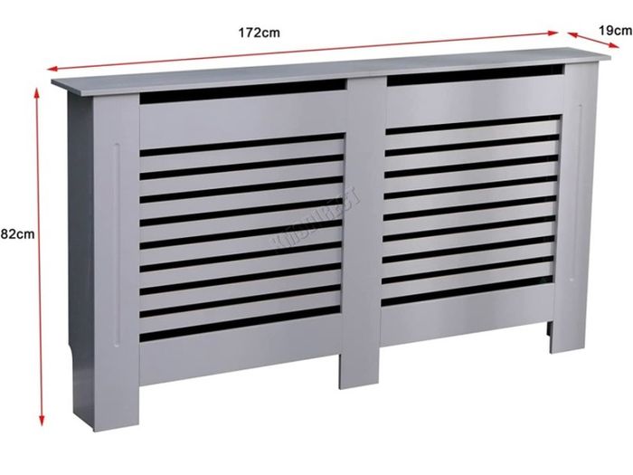 Grey Painted Radiator Cover Wall Cabinet Wood MDF Traditional Modern Large AVAILABLE IN WHITE OR GREY (FREE POSTAGE)