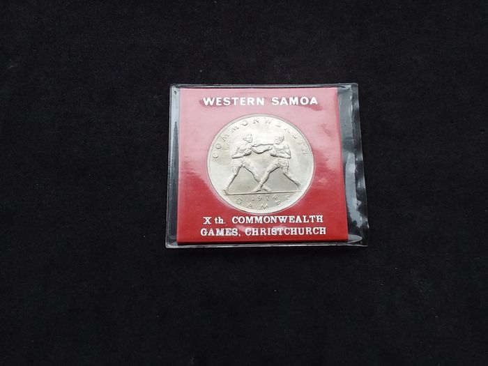 1974 Western Samoa 1 Tala Coin - Xth Commonwealth Games ( Boxing ) Uncirculated in Original Mint Package
