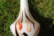 Handblown glass vase. Opaline glass, Coloured glass vase,Home decor. Flower vase.