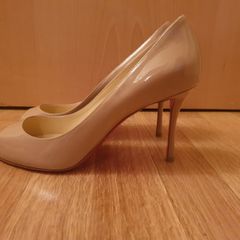 Christian Louboutin Yootish Nude Patent Pumps