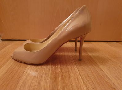 Christian Louboutin Yootish Nude Patent Pumps