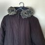 columbia Ladies jacket size large 21 " ptp brown fur hood 80%acrylic Image 3