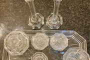 Art Deco crystal dressing table set 1940s