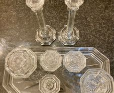Art Deco crystal dressing table set 1940s