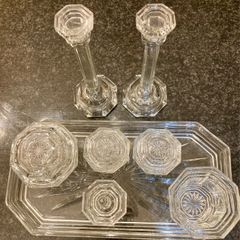 Art Deco crystal dressing table set 1940s