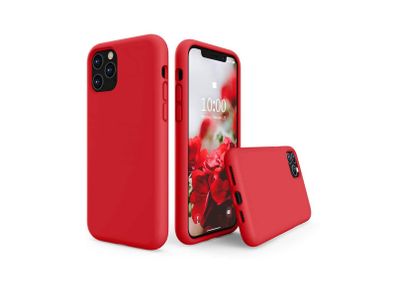 Liquid Silicone Case For iPhone 11 Pro Max Luxury Thin Soft Phone Cover New Red - FHT5IP11PMLK