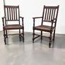 Antique Carver Chairs x 2 - Oak Image 2