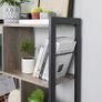 Bookcase, 4 Tier Storage Shelf, for Living Room, Office, Easy Assembly, Industrial Style, Chipboard and Steel, Greige and Black Image 4