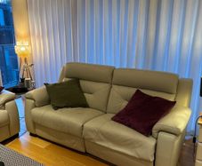 Leather reclinable couch