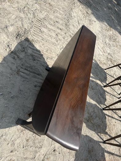 Vintage dark Ercol drop leaf dining table