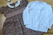 M&amp;S dress and cardigan 9-12 months