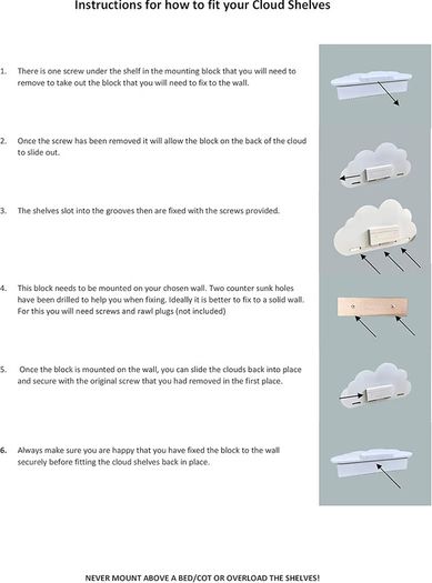 Children's Cloud Floating Shelves