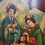 Pair of Japanese wooden wall plaques Image 10
