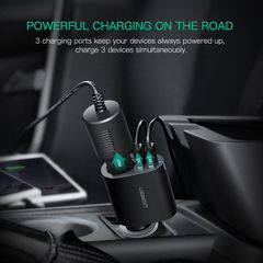 Ugreen QC 3.0 Car Quick Charger Adapter Car Cigarette Lighter Splitter 60W Dual USB (Brand New/Warranty)