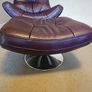 leather chair and footstool Image 3