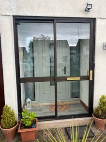 Aluminium Brown Sliding Patio Door