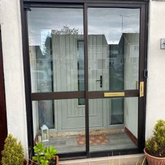 Aluminium Brown Sliding Patio Door