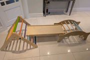 Indoor wooden climbing set