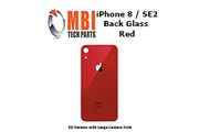 iPhone 8 SE2 Replacement Back Glass Door Cover with Adhesive Red