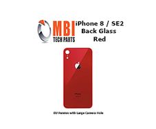 iPhone 8 SE2 Replacement Back Glass Door Cover with Adhesive Red