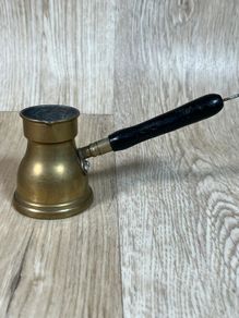 Vintage Syrian Brass Cezve/Ibrik - Marked "Sami," Turkish Coffee Pot
