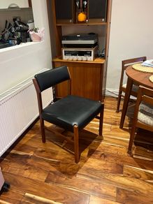 Mid century modern leather chair