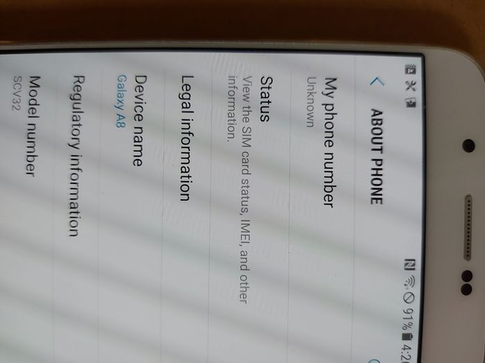 Samsung Galaxy A8, 32GB, 2GB Ram, Model SCV32, Android 7.0, in excellent cosmetic and working Condition
