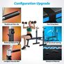 Adjustable Weight Bench with Dip Station Folding Heavy Duty Weight Lifting Bench Home Training Gym Multiuse Workout Bench Image 6
