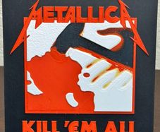 Metallica "kill em all" 3D printed album cover