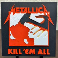 Metallica "kill em all" 3D printed album cover