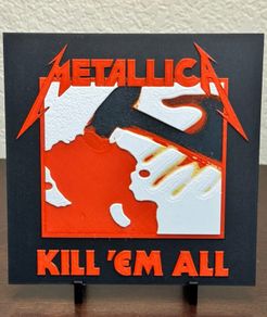 Metallica "kill em all" 3D printed album cover