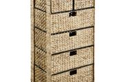 Storage Unit with 6 Baskets 47x37x100 cm Water Hyacinth