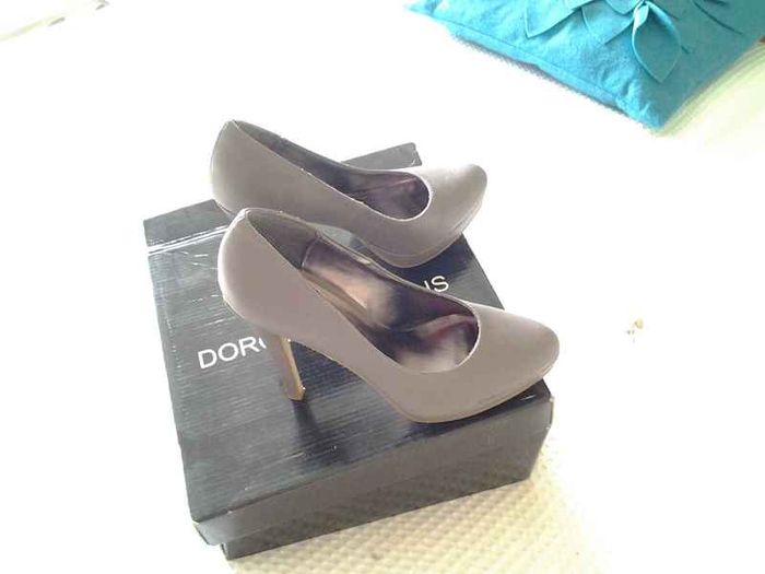 Dorothy Perkins Stone Grey High Heels - Size 4