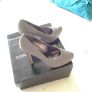 Dorothy Perkins Stone Grey High Heels - Size 4 Image 3