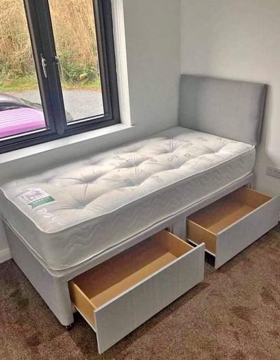 single bed set with mattress, available in many colors