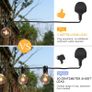 MASSIVE SALE Outdoor Lights Mains Powered, Opard 31ft Outdoor String Lights with 25+2 E12 Base G40 Plastic Bulbs Festoon Lights for Outdoor & Indoor, Garden, Patio, Party, Porch (FREE SHIPPING) Image 4