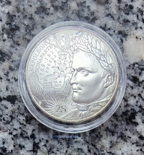 France 10 Euro Silver (.333) Uncirculated Coin 2021 - Napoleon I - Bicentenary of his passing away