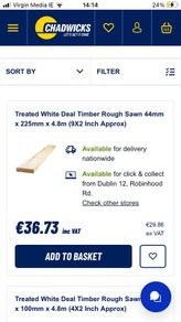 Timber, brand new. 2 planks