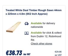 Timber, brand new. 2 planks